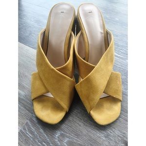 Yellow Wedge Heel Sandals